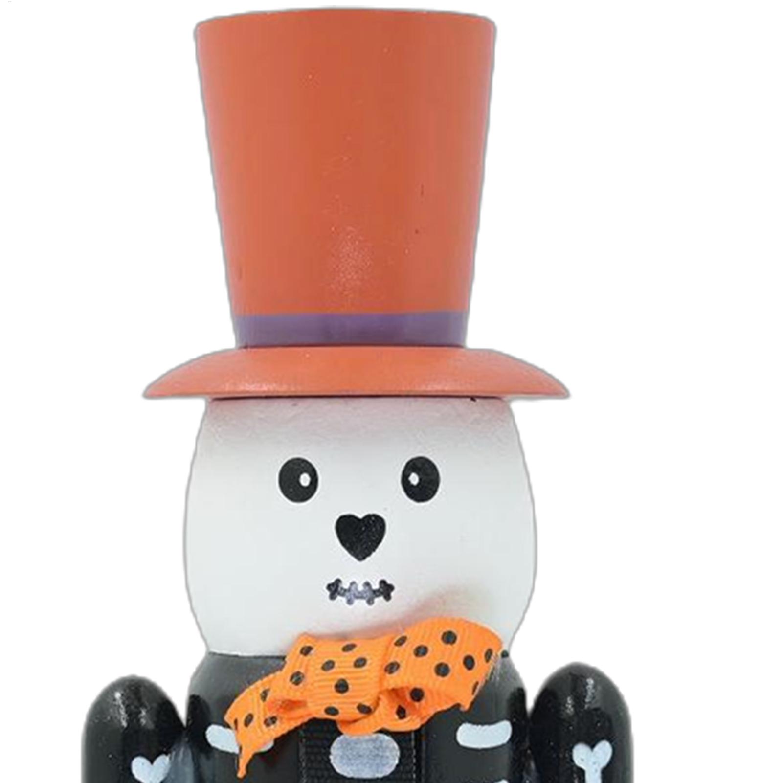 Nutcracker Figurine - Cascanueces de Halloween de madera, centros