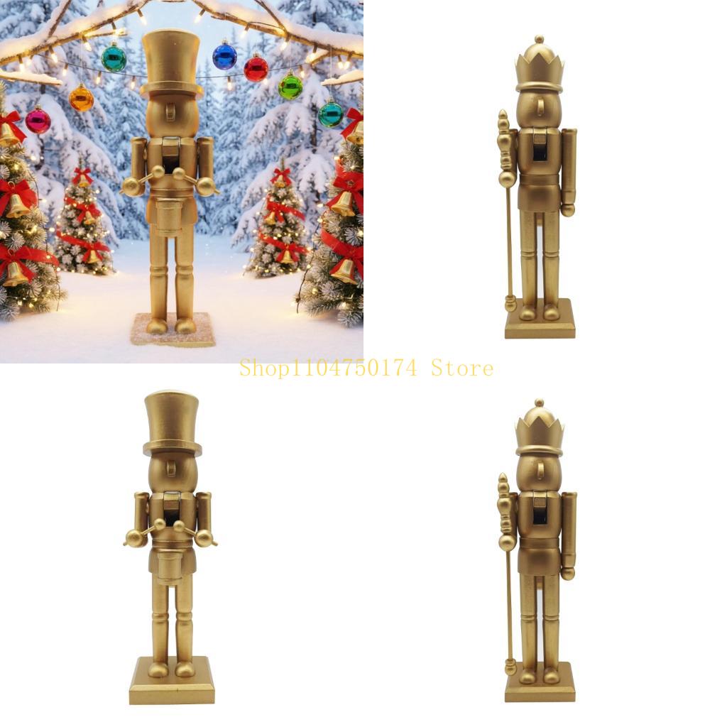 Nutcracker Figurine - Decoraciones reuniones navideñas, soldado Cascanueces madera