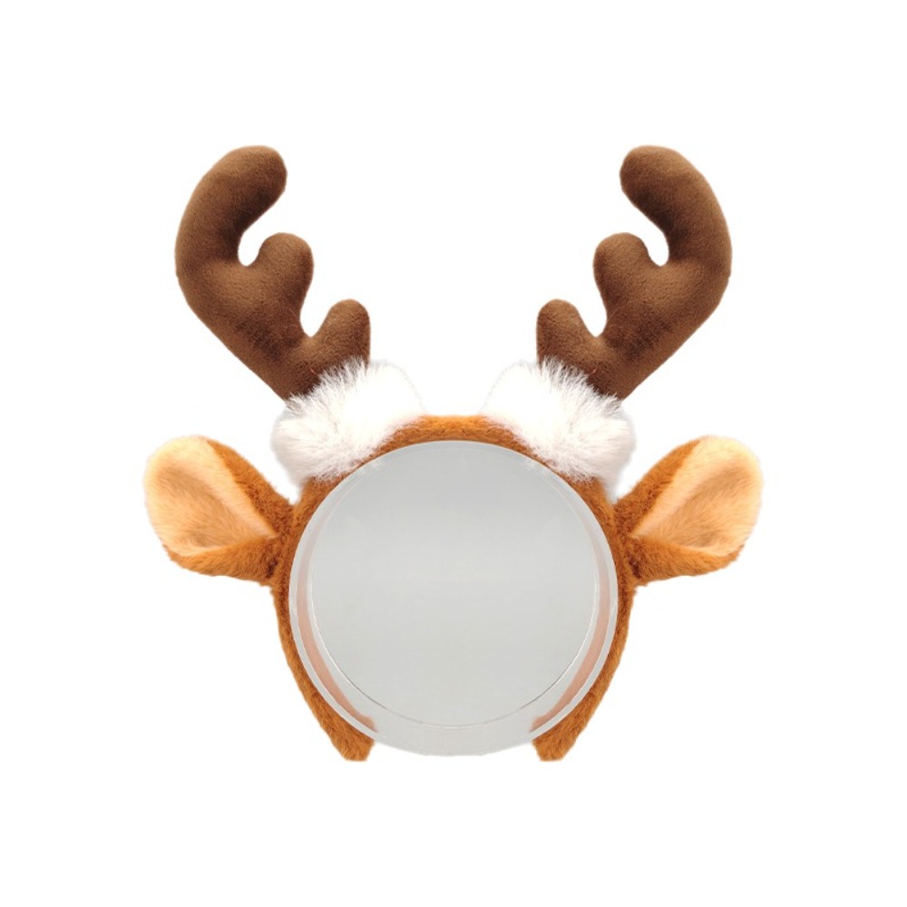 Reindeer Antlers Headband - Diadema de Peluche Realista con Cuernos