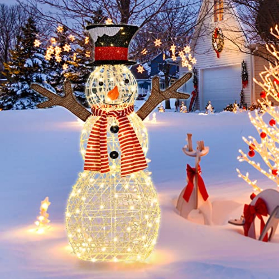 Christmas Lights Outdoor - Decoraciones Navideñas de Exterior con Muñeco