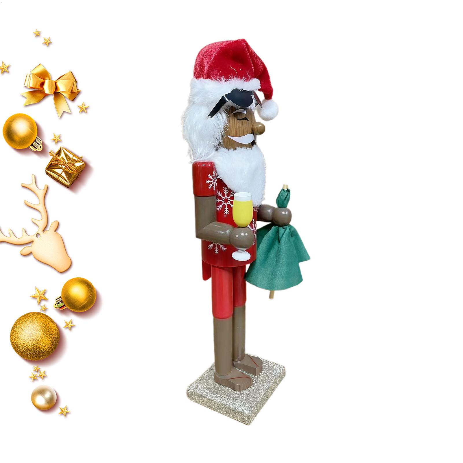 Nutcracker Figurine - Cascanueces decoración Navidad africano Santa Cascanueces