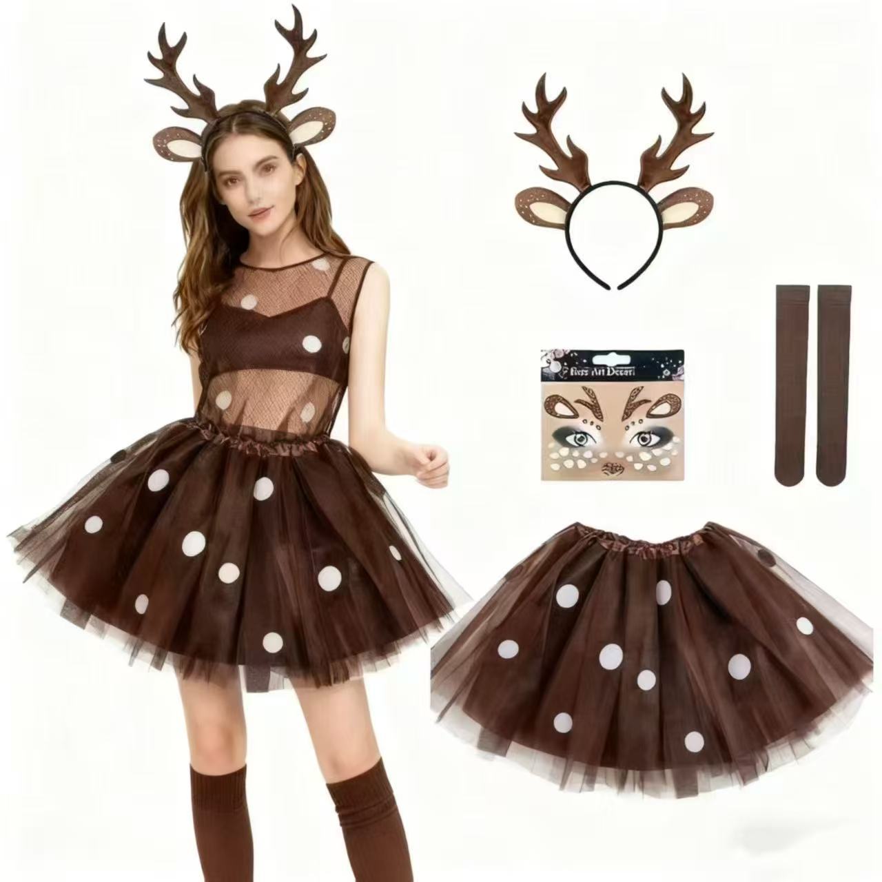 Reindeer Antlers Headband - Conjunto de Disfraz de Reno, Diadema