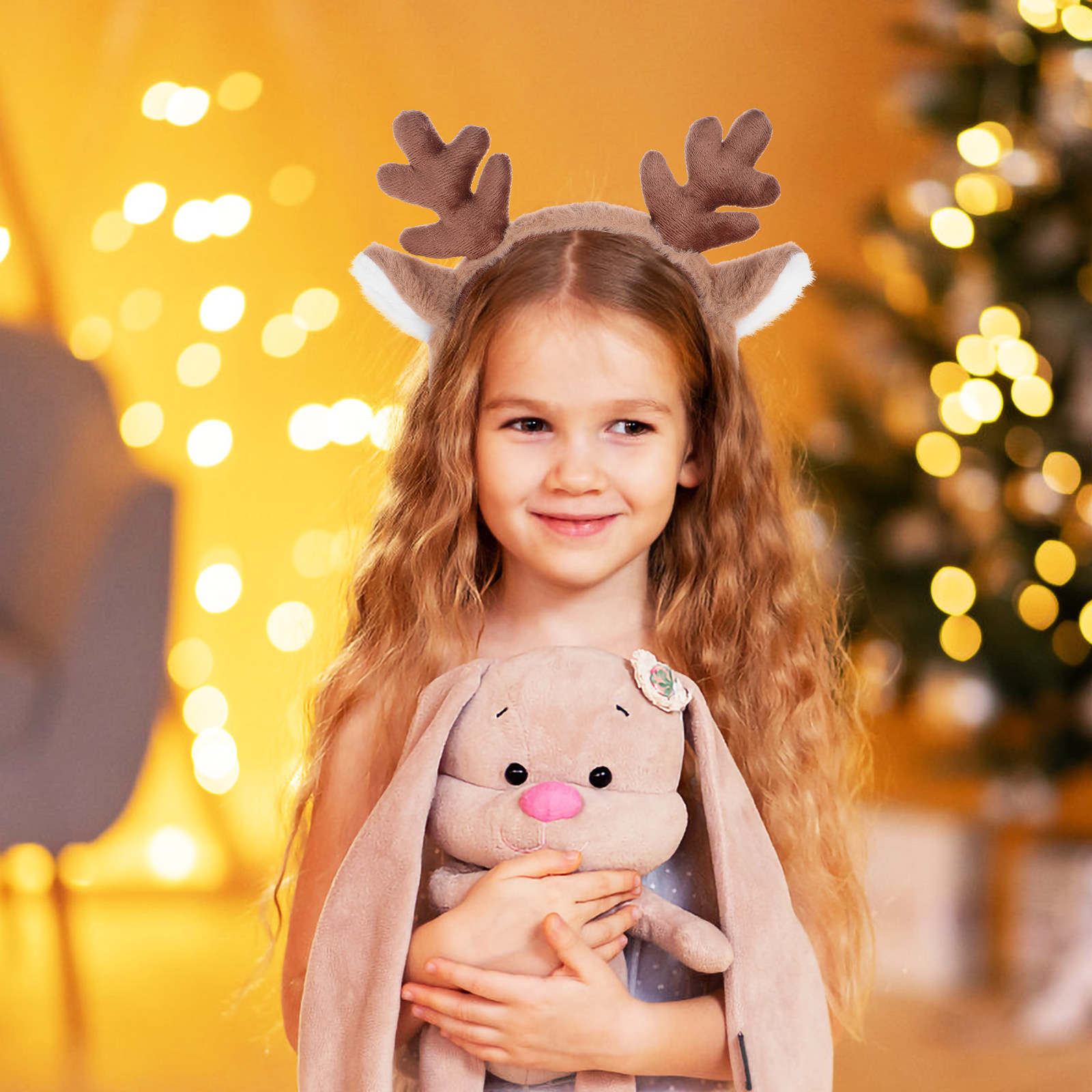 Reindeer Antlers Headband - Diadema Navideña con Diseño de Astas