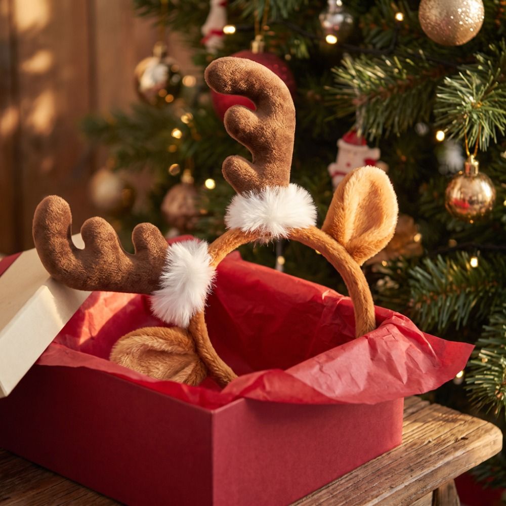 Diadema de peluche con cuernos - Reindeer Antlers Headband reseña y precio