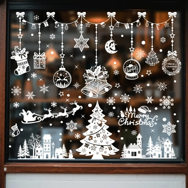 196 piezas/9 hojas de calcoman - Snowflake Window Decal reseña y precio