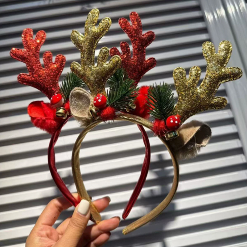 Diadema de Navidad con Astas d - Reindeer Antlers Headband reseña y precio