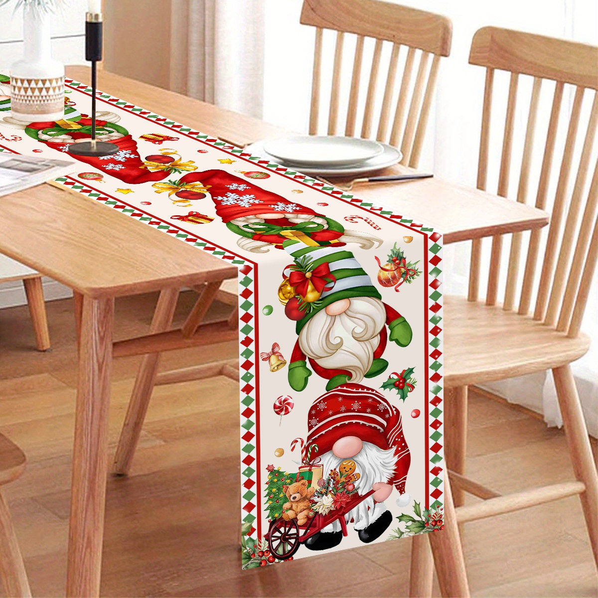 Camino de mesa navideño, bande - Christmas Table Runner reseña y precio