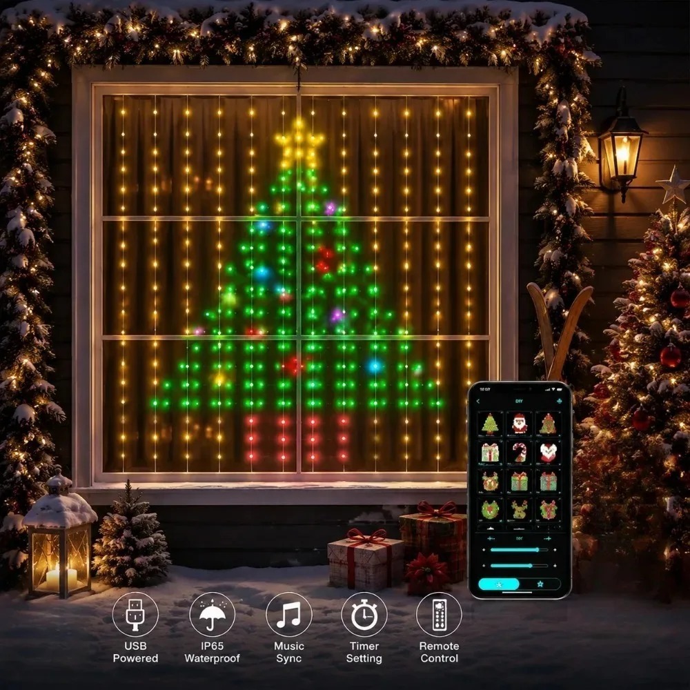 Luces LED de cortina de píxele - Led Fairy String Lights reseña y precio