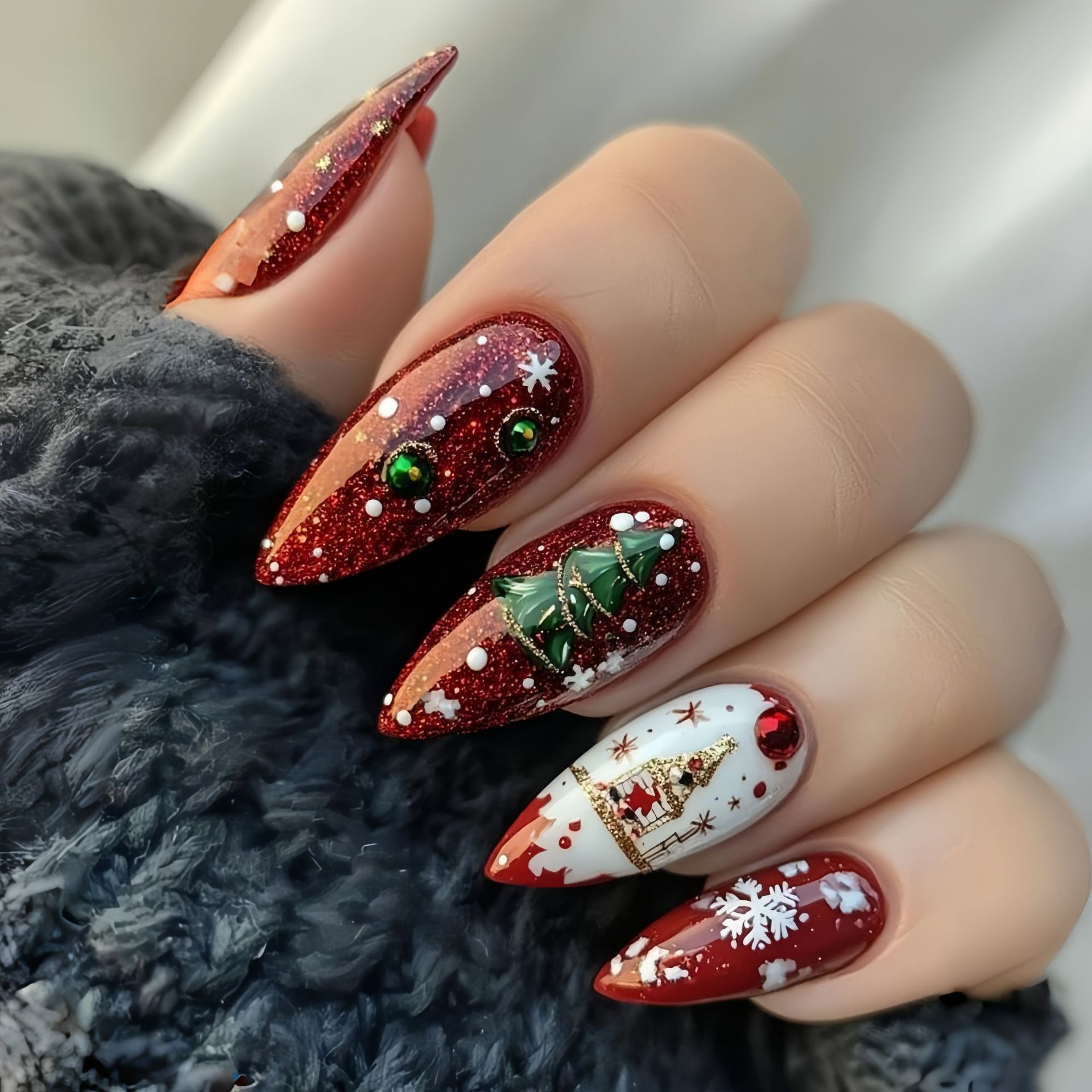 Uñas postizas medianas para fi - Christmas Tree Artificial reseña y precio