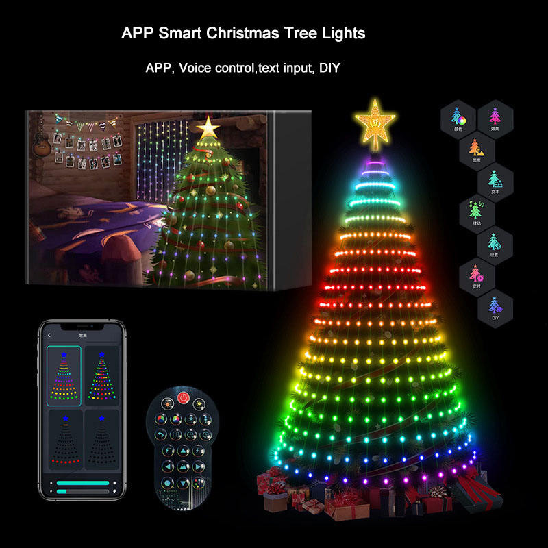 7FT 400LEDs Luces inteligentes - Star Tree Topper reseña y precio