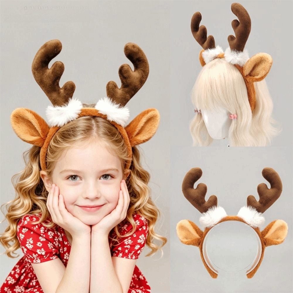 Diadema de Peluche Realista co - Reindeer Antlers Headband reseña y precio