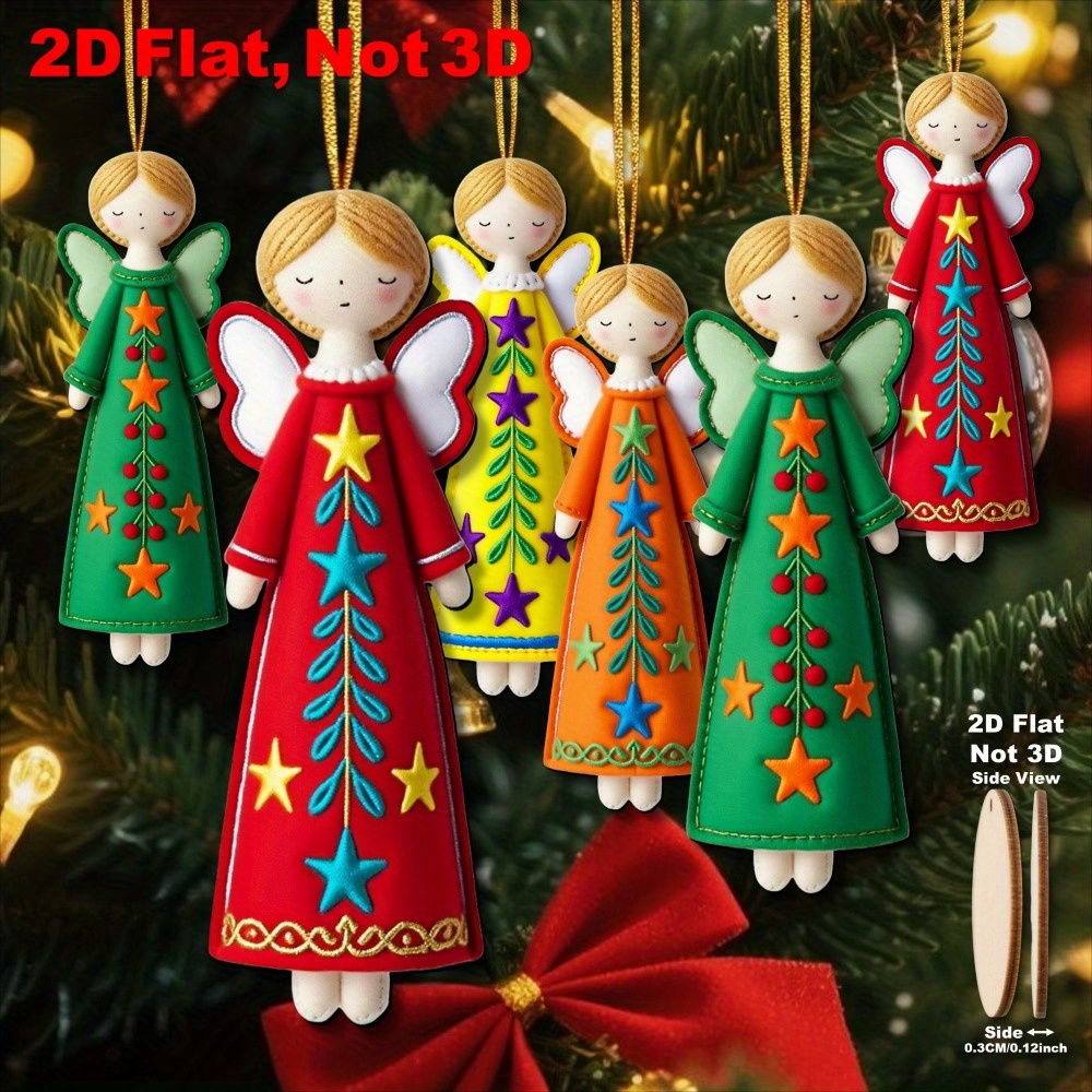 16 adornos de ángeles colorido - Star Tree Topper reseña y precio