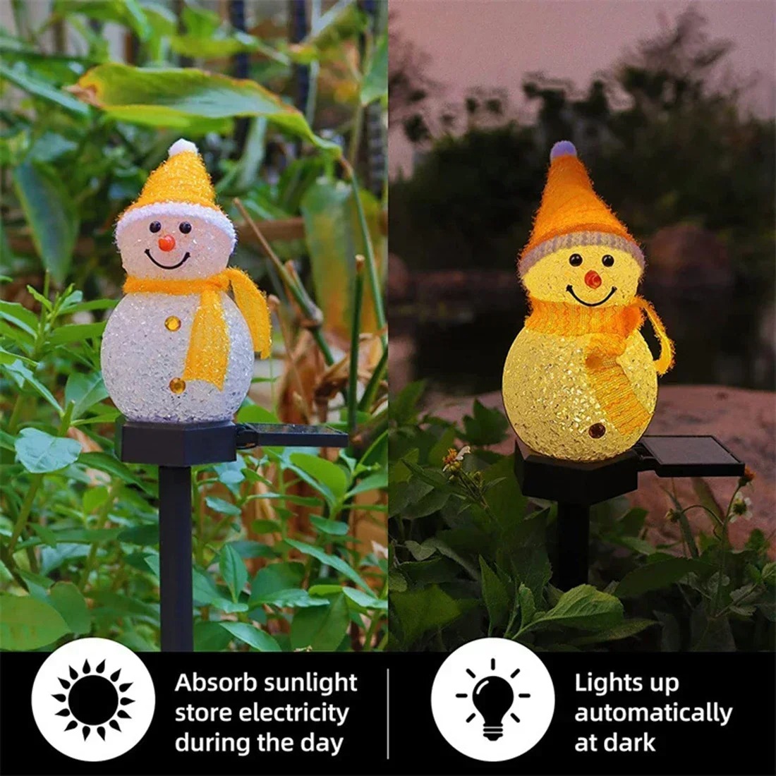 Lámpara Solar de Jardín con Fo - Christmas Lights Outdoor reseña y precio