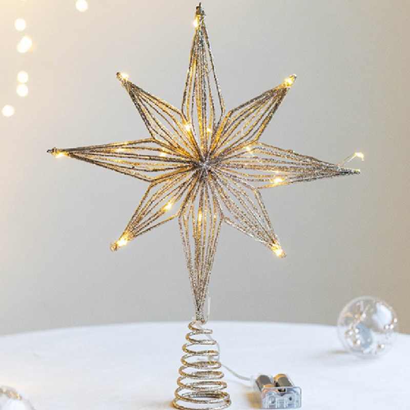 Adornos de árbol de Navidad, l - Star Tree Topper reseña y precio